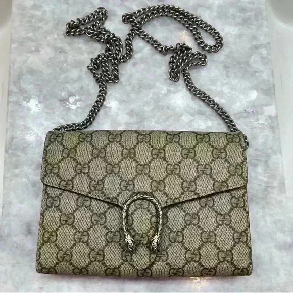 Gucci Handbags - GUCCI GG Supreme Monogram Mini Dionysus Chain Wallet